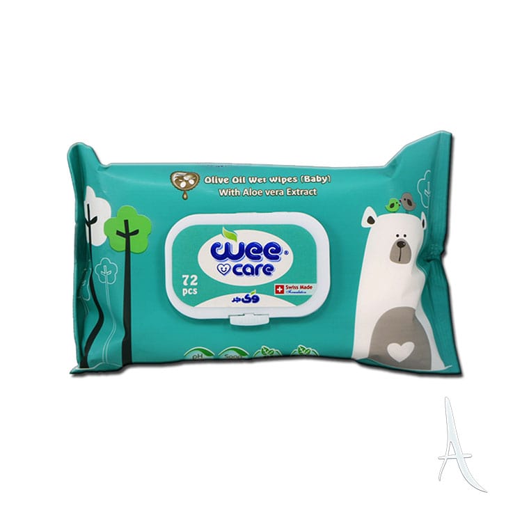 دستمال مرطوب کودک وی کر حاوی آلوئه ورا و روغن زیتون